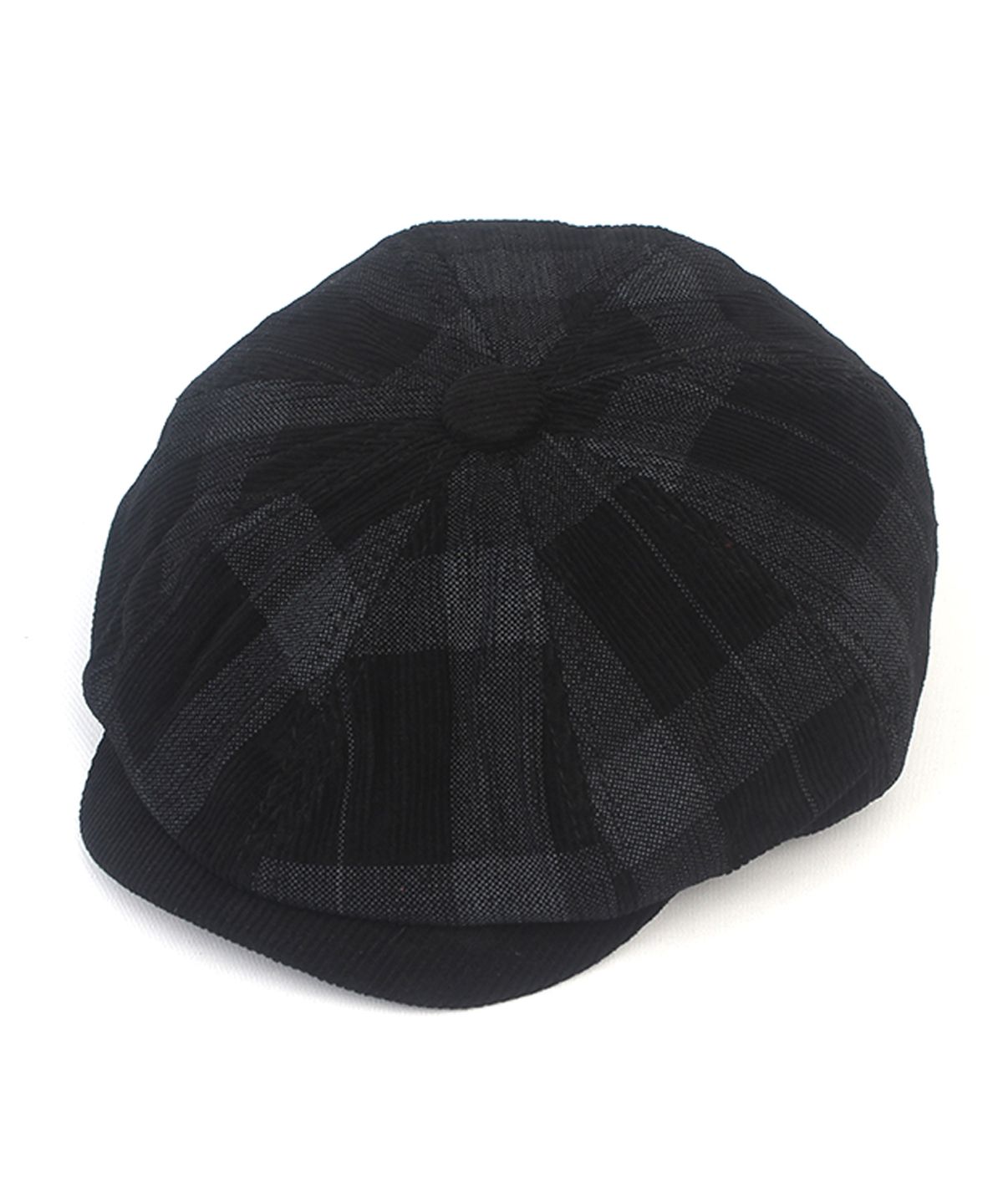 유니버셜 케미스트리(UNIVERSAL CHEMISTRY) Corduroy Tartancheck Black Banding Huntingcap 헌팅캡