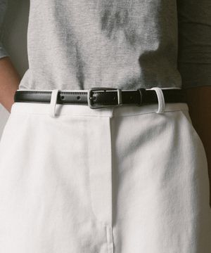 파이프 버클 벨트 - 블랙