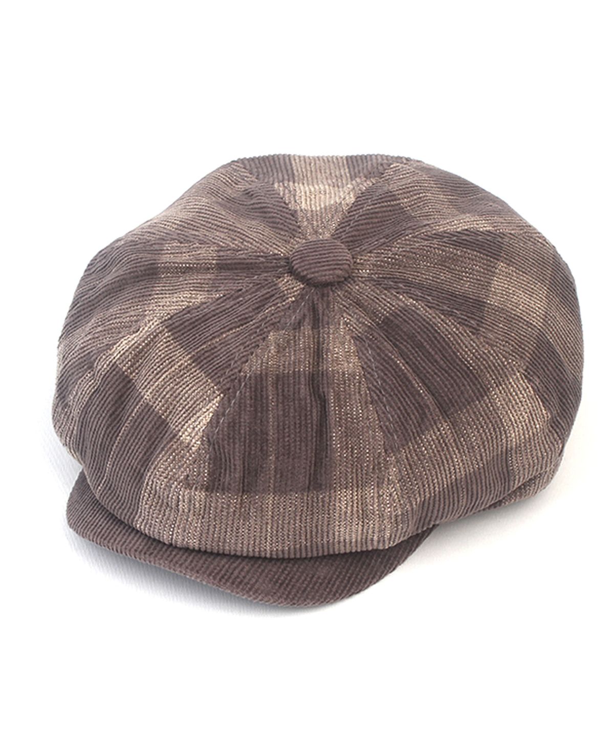 유니버셜 케미스트리(UNIVERSAL CHEMISTRY) Corduroy Tartancheck Gray Banding Huntingcap 헌팅캡