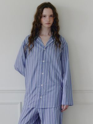 테이크 코튼 파자마 세트- 데님블루