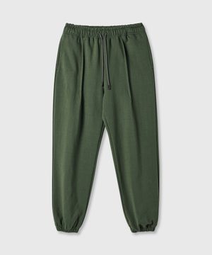 에이식 핀턱 트레이닝 팬츠 - 다크그린