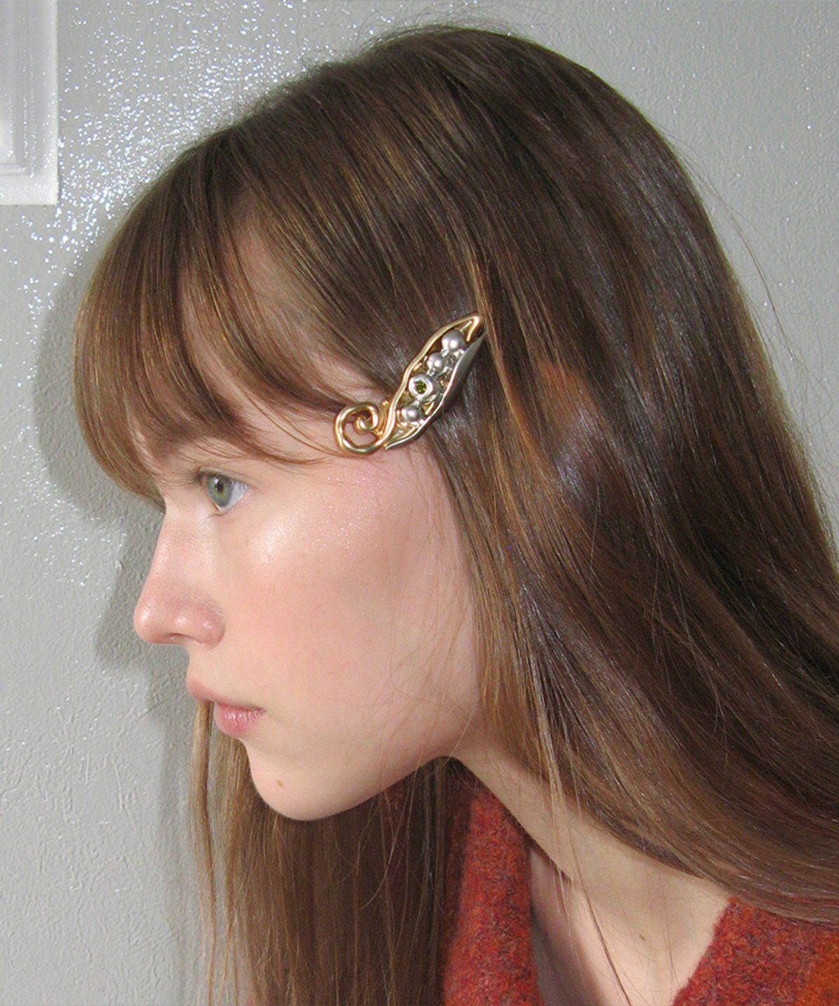 시눈(SINOON) Green Beans Hairpin (Silver Gold)