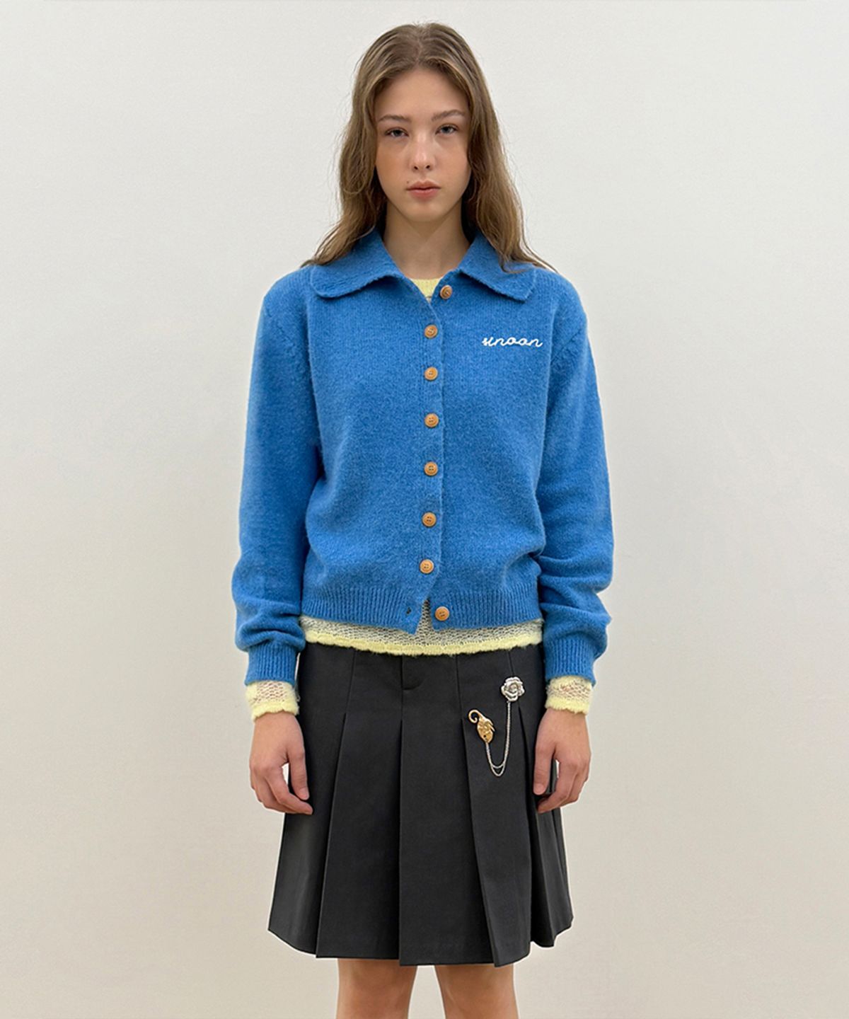 시눈(SINOON) Sinoon Button Knit Cardigan (Blue)