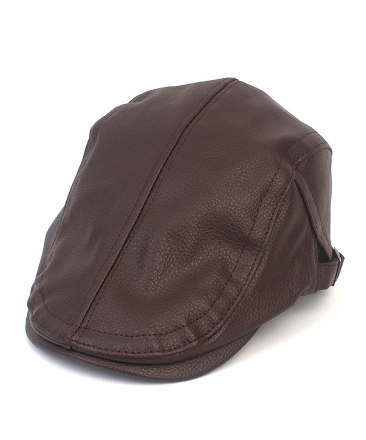 유니버셜 케미스트리(UNIVERSAL CHEMISTRY) Hard Leather Brown SideBelt Huntingcap 헌팅캡