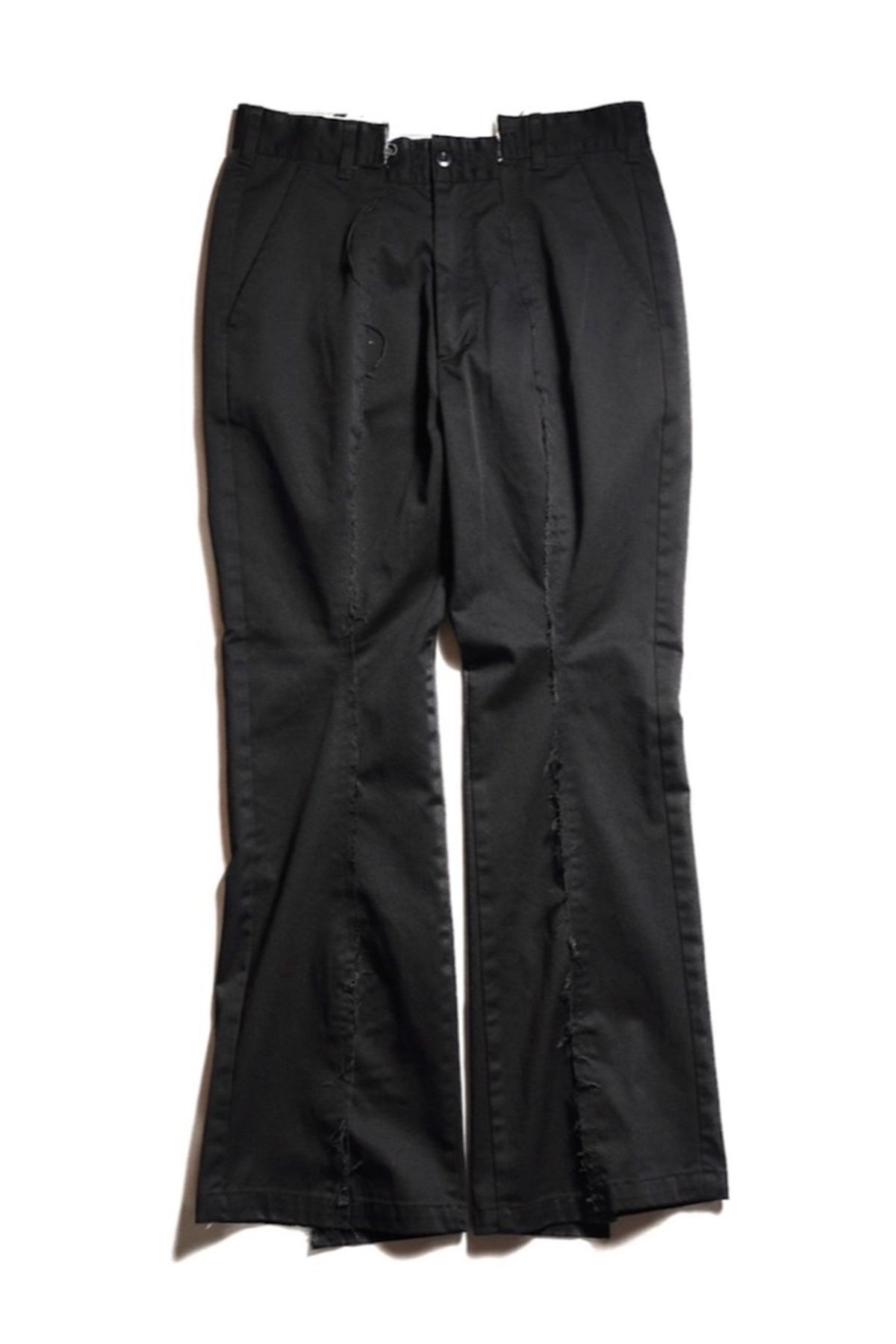올드파크(OLDPARK) FLARE WORK PANTS - BLACK