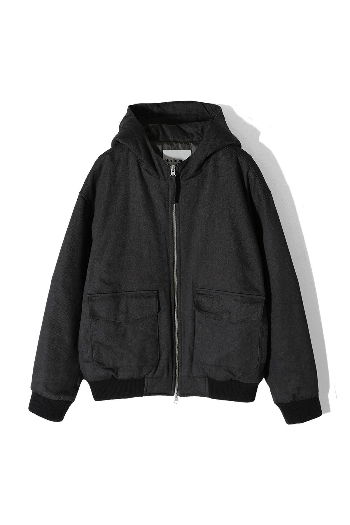 홀리선(HORLISUN) Mendoza Padding Hood Jacket Black