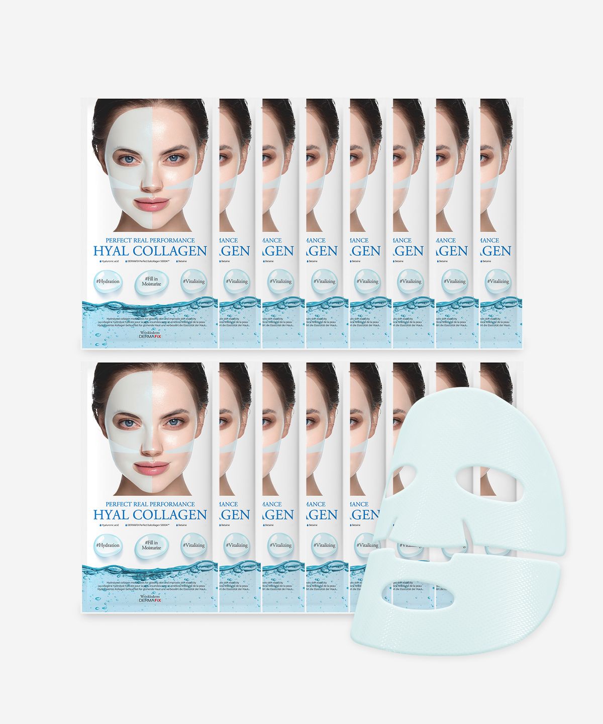 더마픽스(DERMAFIX) 퍼펙트 리얼 퍼포먼스 히알콜라겐 마스크 16매입