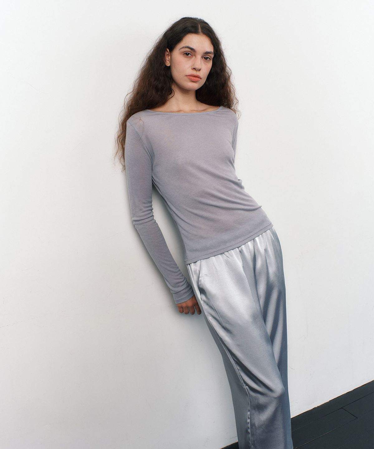 아템포(ATEMPO) MERINO WOOL T-SHIRT / ash violet