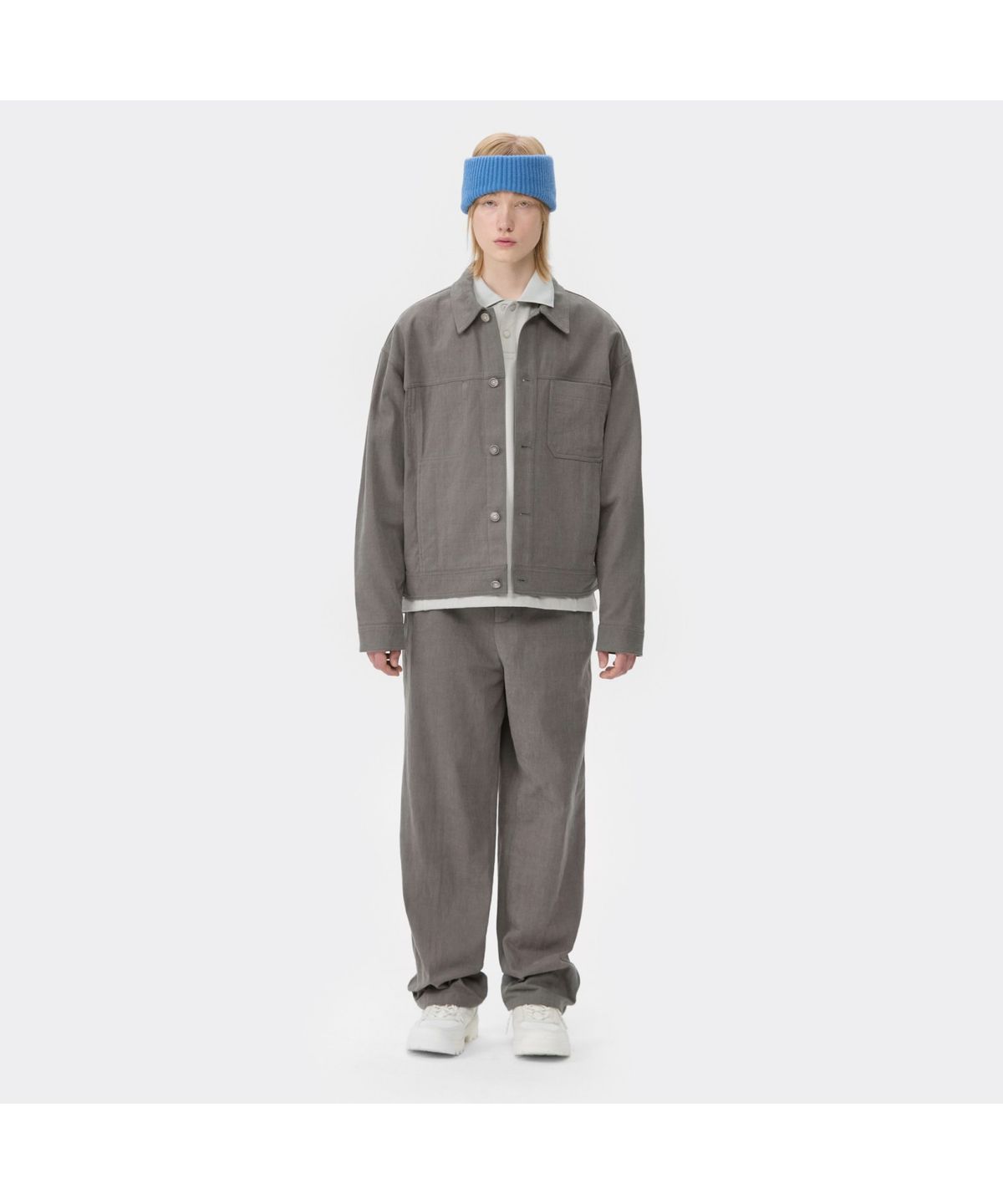 커스텀멜로우(CUSTOMELLOW) Grey Dyed Cotton Pants CWPAA25523GYX