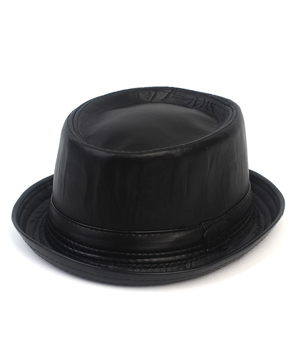 유니버셜 케미스트리(UNIVERSAL CHEMISTRY) Punk Leather Black Fedora 페도라
