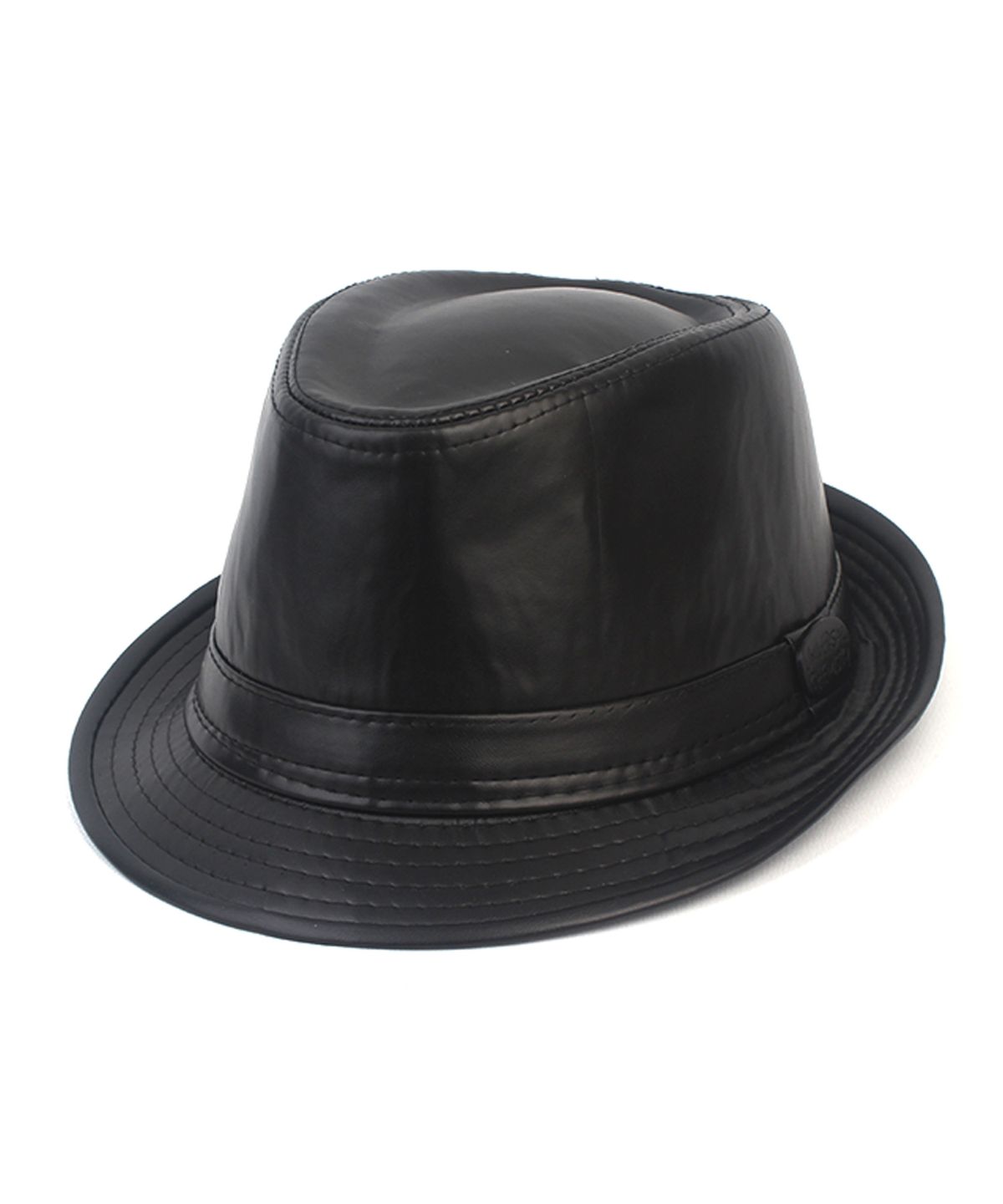 유니버셜 케미스트리(UNIVERSAL CHEMISTRY) BU Leather Black Fedora 페도라