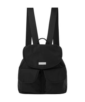 더블 포켓 미니 백팩[블랙]