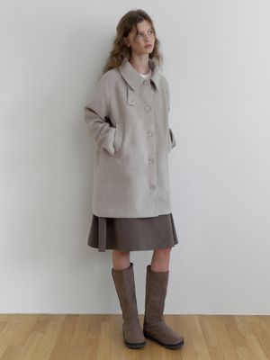 Natty raglan half coat (beige)
