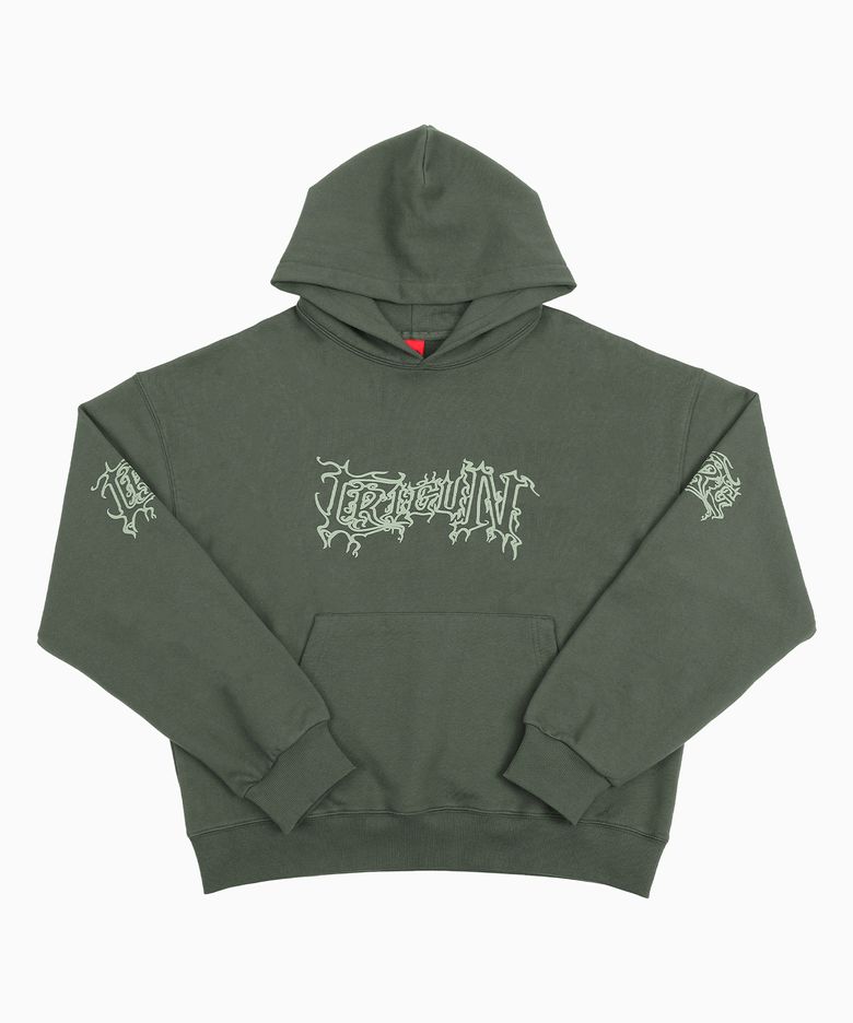 METAL WAVED HOODIE KHAKI