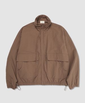 유틸리티 레이어드포켓 투웨이 집업 (브라운