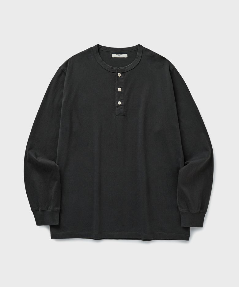 CRAFT HENLEY L/S T-SHIRT [GRAPHITE]