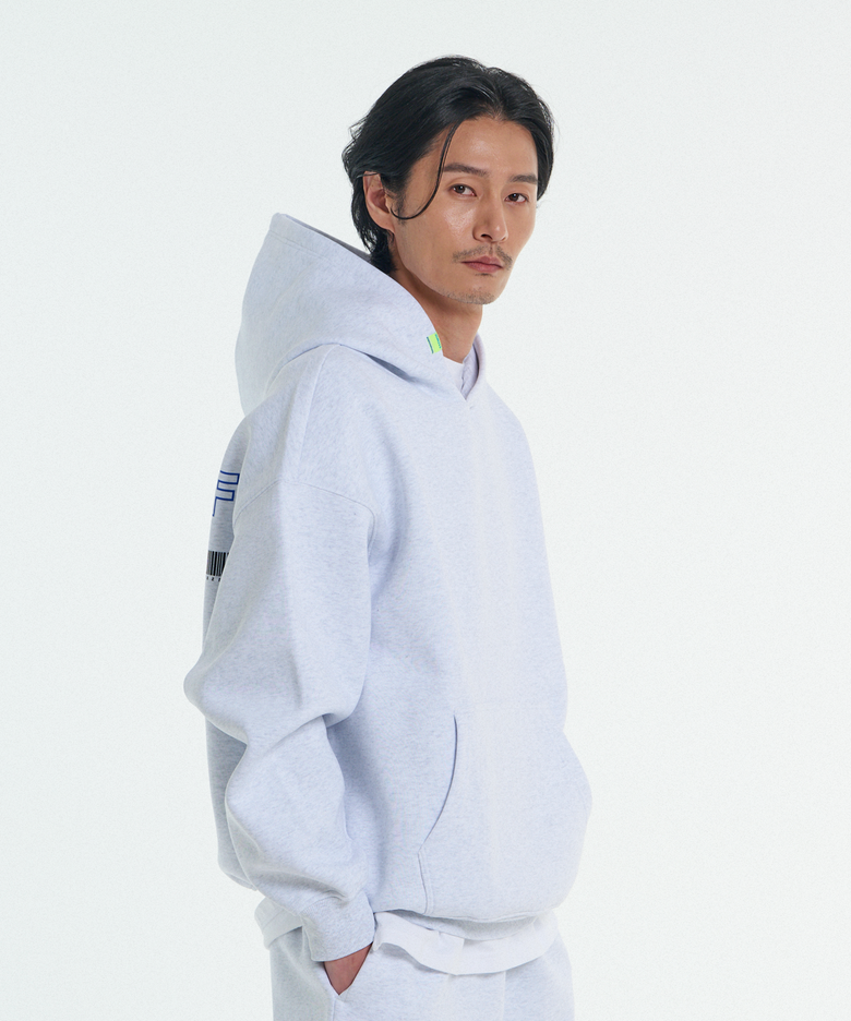 [F~4XL] 시그니처 빅사이즈 후드 스웨트셔츠_화이트