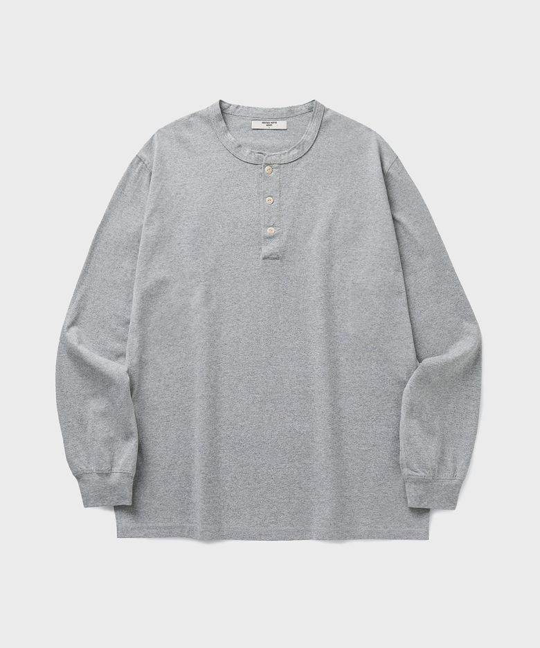 CRAFT HENLEY L/S T-SHIRT [MELANGE GRAY]