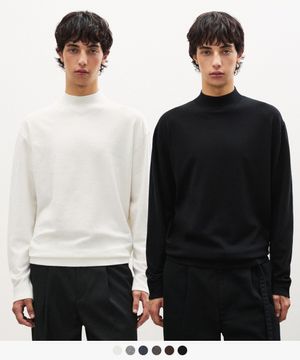 [수아레X오정규] 워셔블 모크넥 슬리브 니트 - 6 COLOR