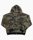 APPLIQUE RIVET ZIP UP HOODIE CAMO