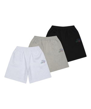 [2PACK][L~4XL] 시그니처 빅사이즈 와이드 스웨트 하프팬츠