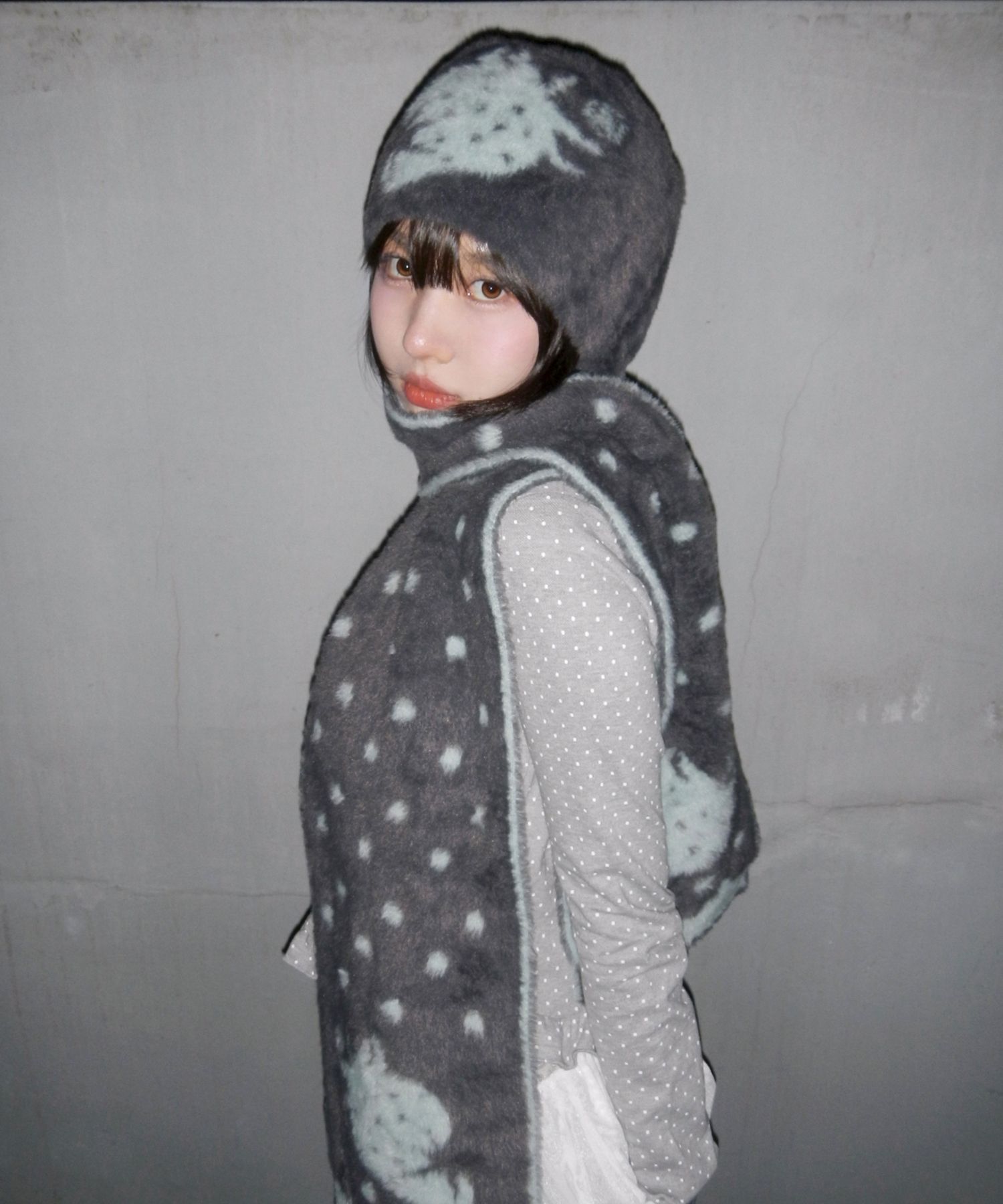 MUSINSA公式 | VIDEO JOCKEY Starberry Muffler [Gray]