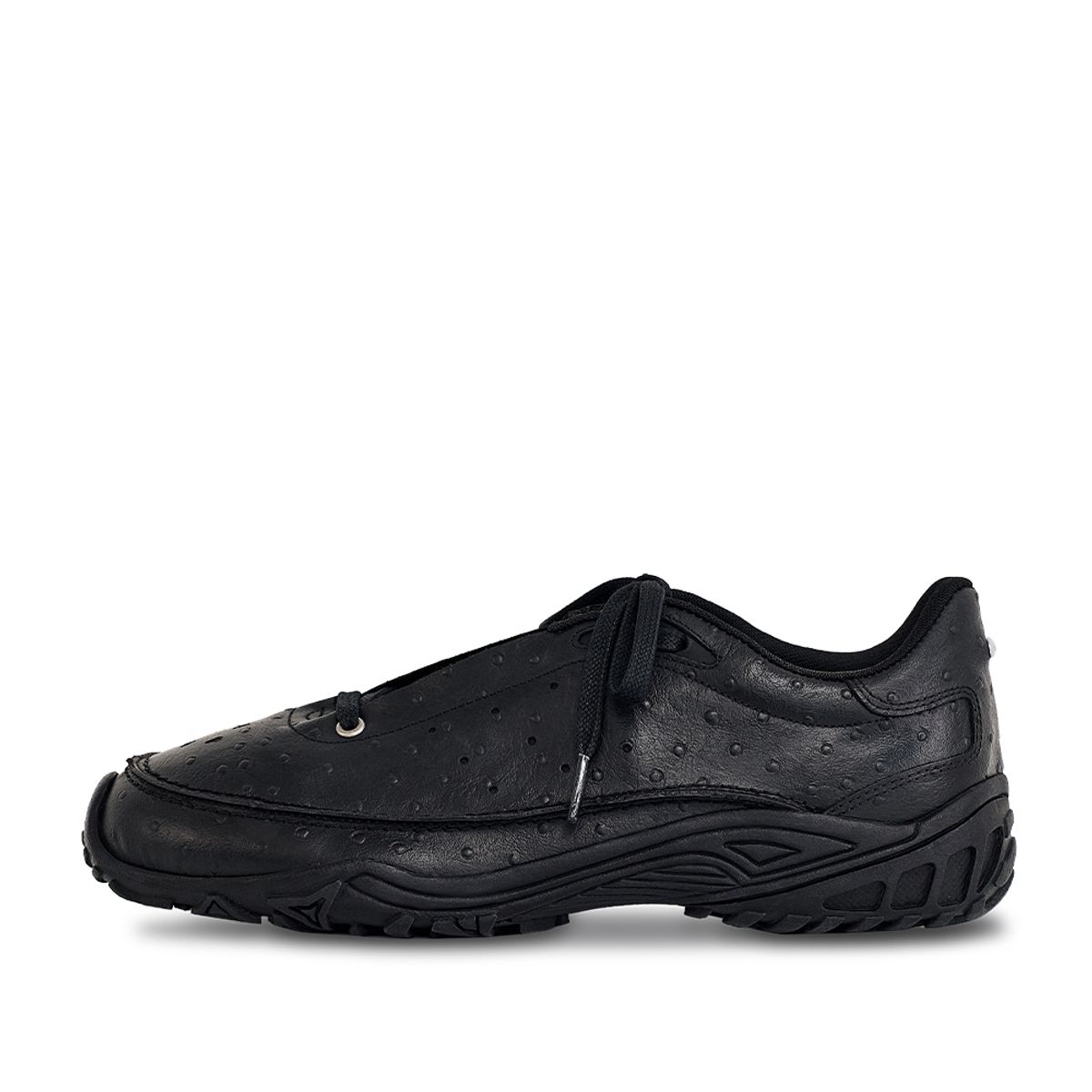 네거티브쓰리(NEGATIVETHREE) Copenhagen Sneakers_Ostrich leatherBlack