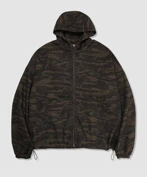 코튼 카모 투웨이 후드 집업 (베이지