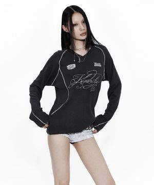 Waffle Rugby Tee Charcoal