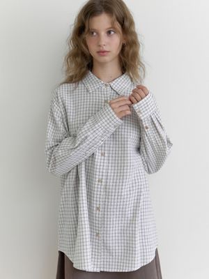 Lithe overfit shirt (black check)