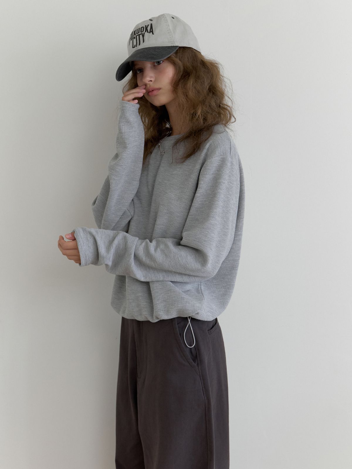 더미튼(THEMITTEN) Bube waffle t-shirt (gray)