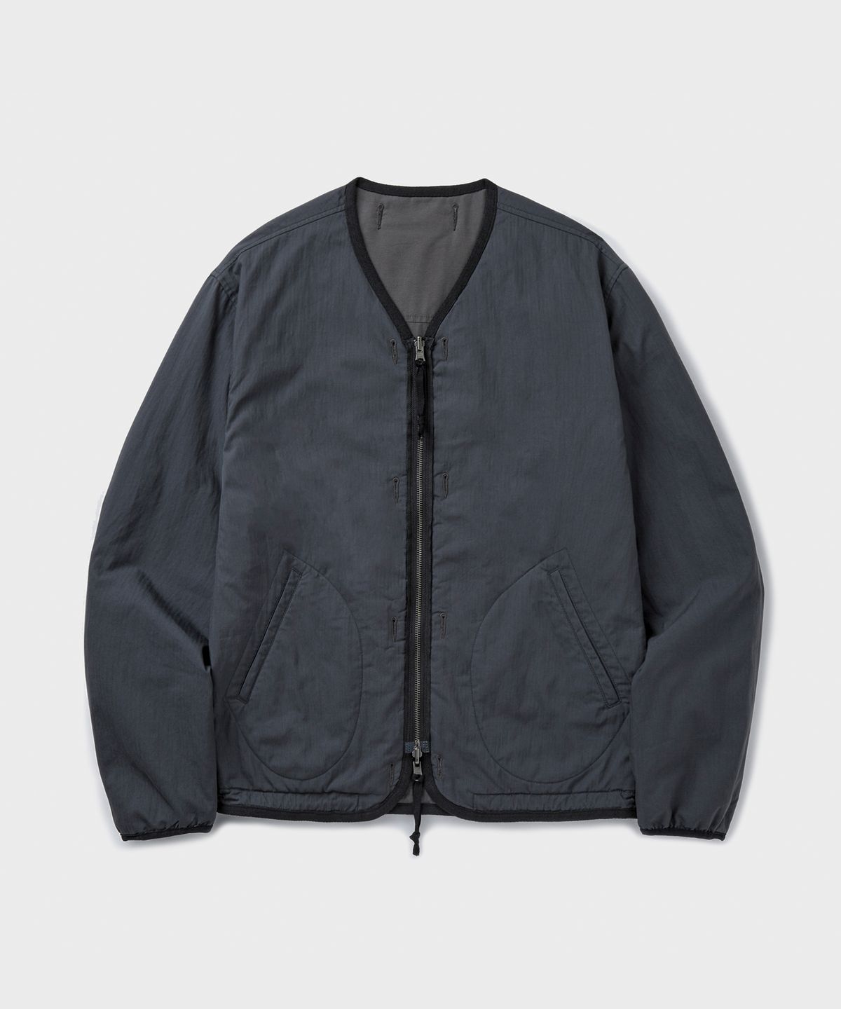 유니온블루(UNION BLUE) HERRINGBONE REVERSIBLE LINER JACKET [GRAPHITE/GRAY]