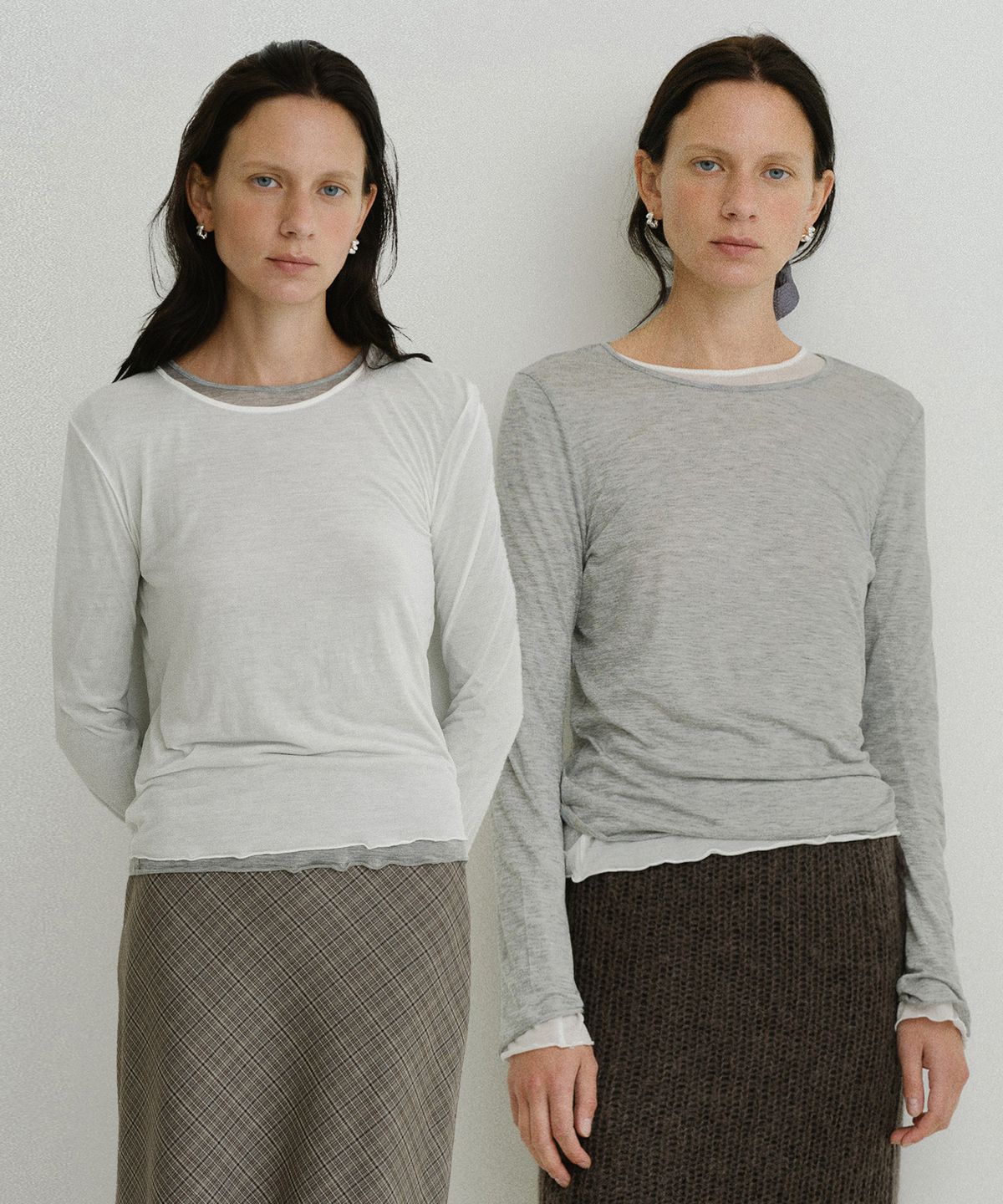유라고(URAGO) [2PACK] Sorbet tencel t-shirt set