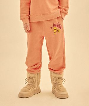 디스코 롤러 스웻 팬츠_피치핑크