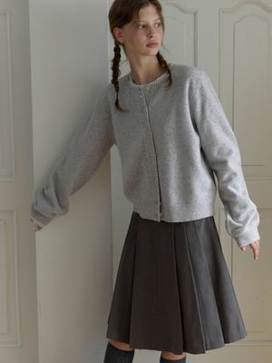 Bree round cardigan (melange gray)