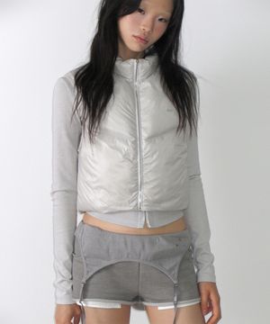 Pray Puff Vest / Grey