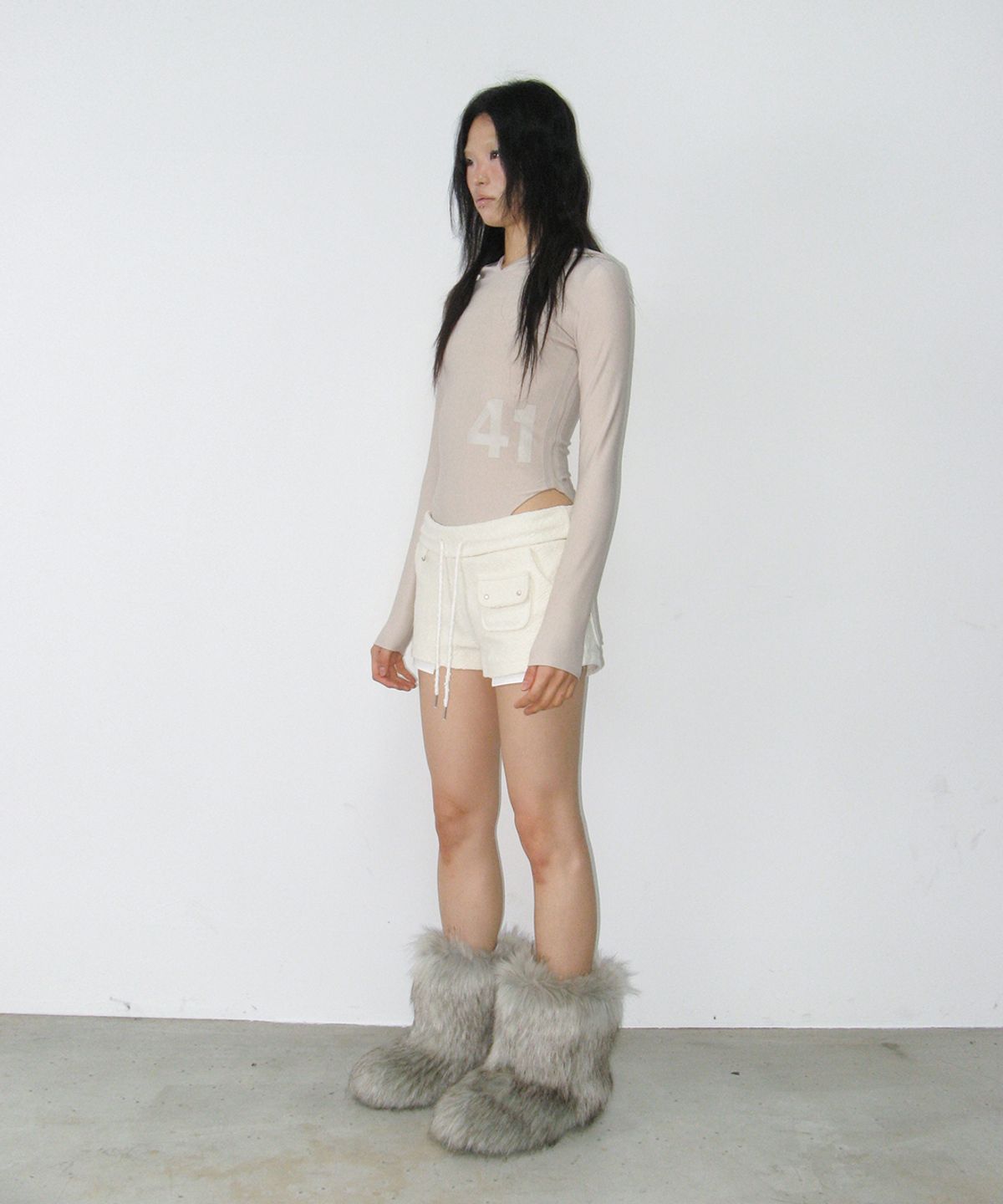 사일프레이(41PRAY) Folded Shorts / Ivory