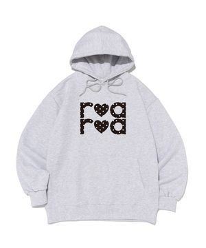 ROA 도트 로고 후드티셔츠 (화이트멜란지)