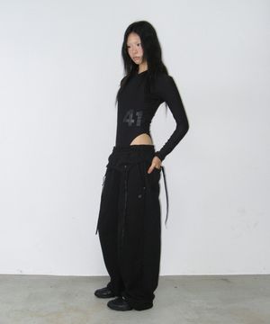 Layered Sweatpants / Black