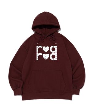 ROA 도트 로고 후드티셔츠 (와인)