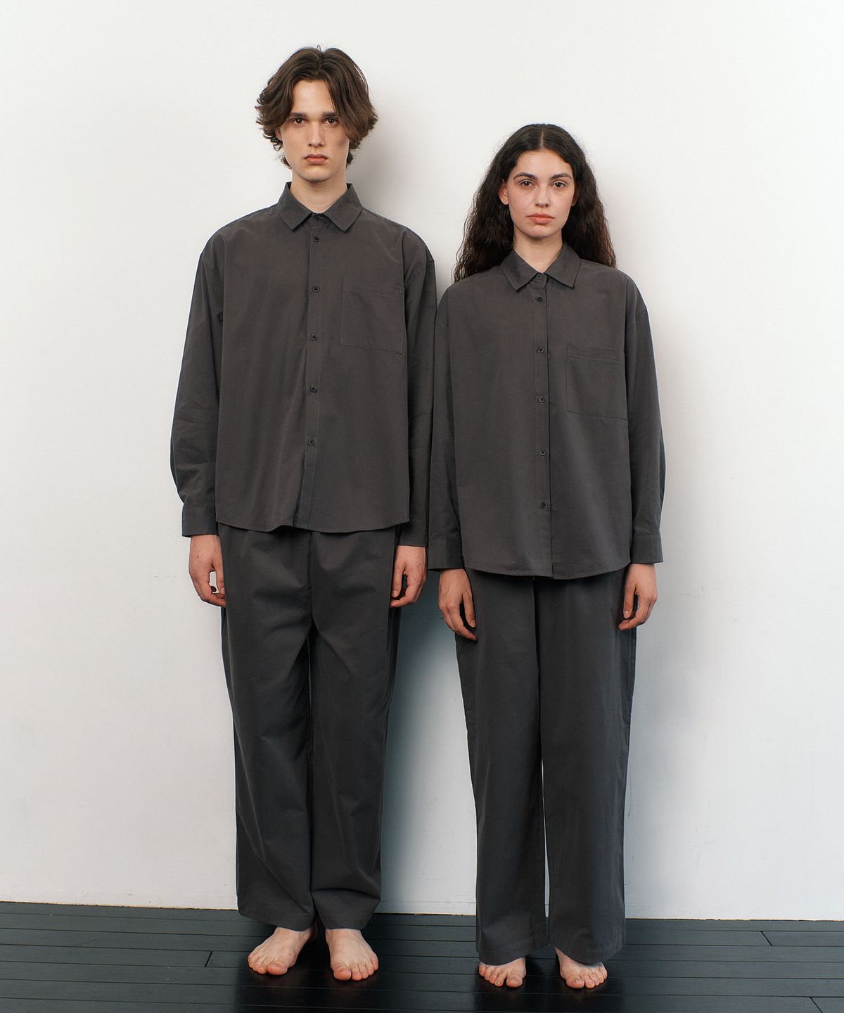 아템포(ATEMPO) FIRST PAJAMA COUPLE SET_charcoal taupe