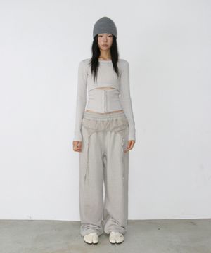 Layered Sweatpants / Grey