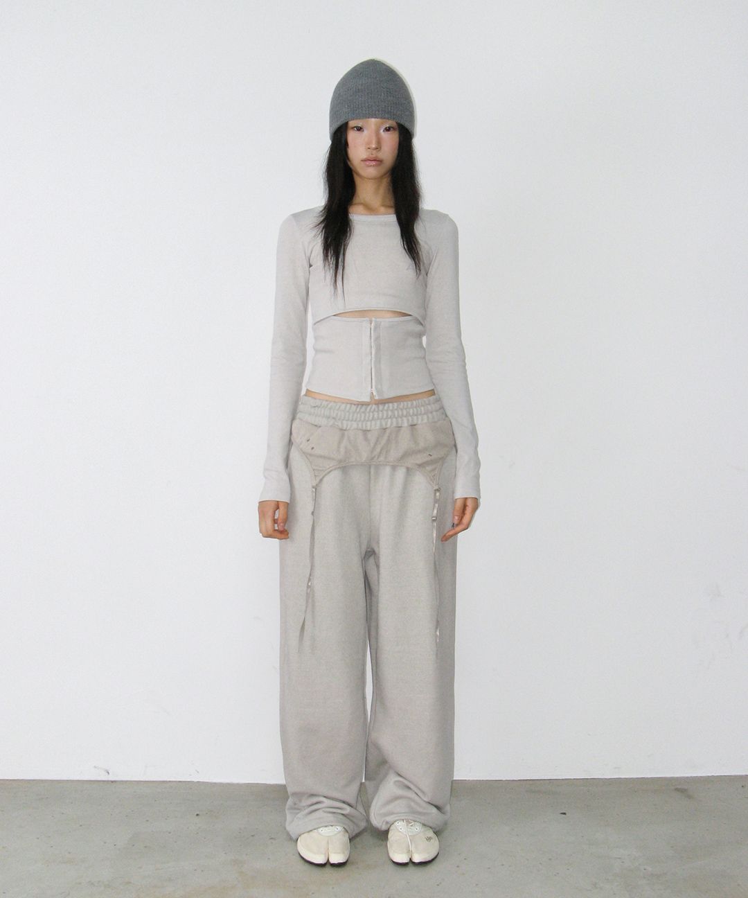 MUSINSA | 41PRAY Layered Sweatpants / Grey