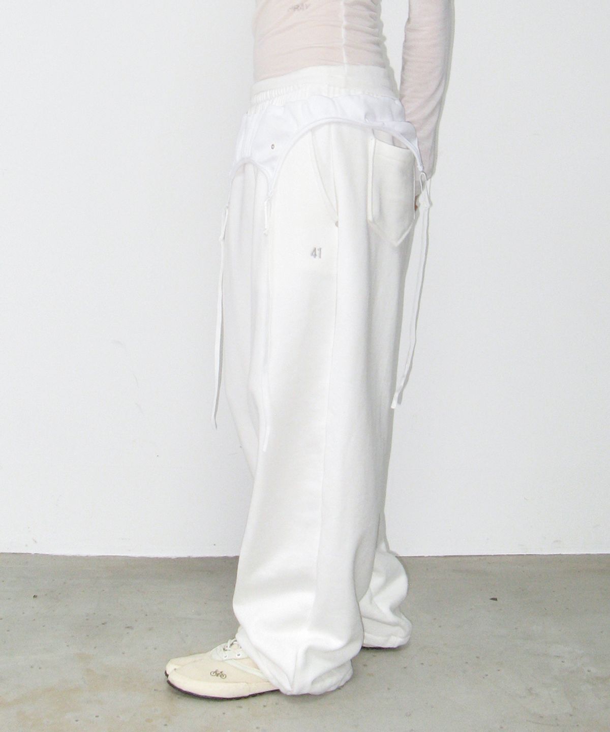 사일프레이(41PRAY) Layered Sweatpants / Ivory