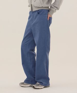 DGDP 코듀로이 스탠다드 와이드 팬츠_블루