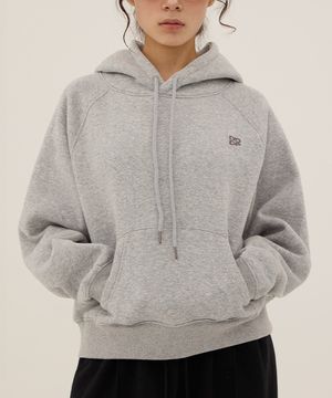 DGDP 스퀘어 크롭 나그랑 후드_멜란지그레이