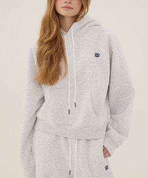 DGDP 스퀘어 크롭 나그랑 후드_화이트멜란지