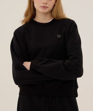 DGDP 스퀘어 크롭 나그랑 맨투맨_블랙