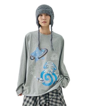 [FDR x HUHUEE] Angel Twinkle Long Sleeve M.Gray