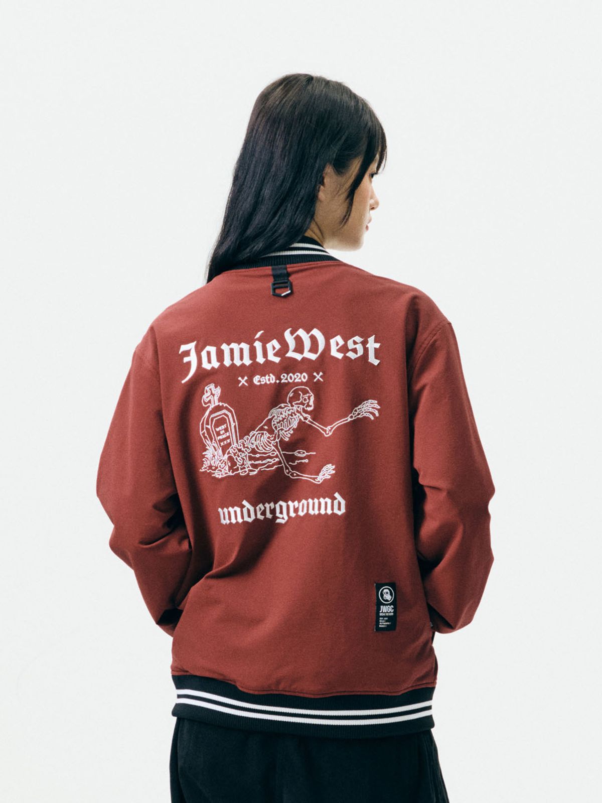 제이미웨스트(JAMIE WEST) 언더그라운드 스타디움 자켓 (버건디)